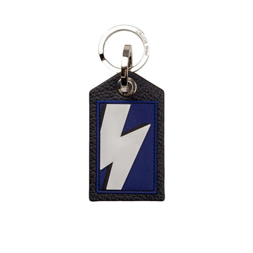 Blue Leather Men's Keychain