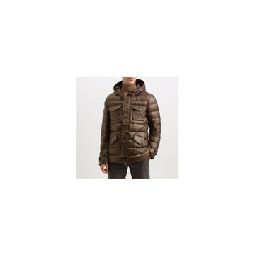 Brown Polyamide Men's Waterproof Jacket
