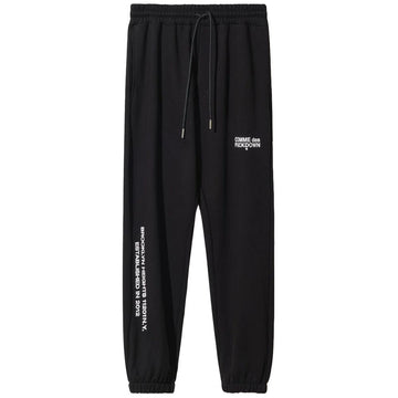 Black Cotton Men Sweatpants
