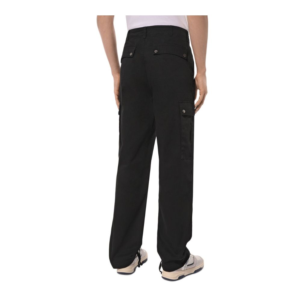 Black Cotton Men Cargo Pant