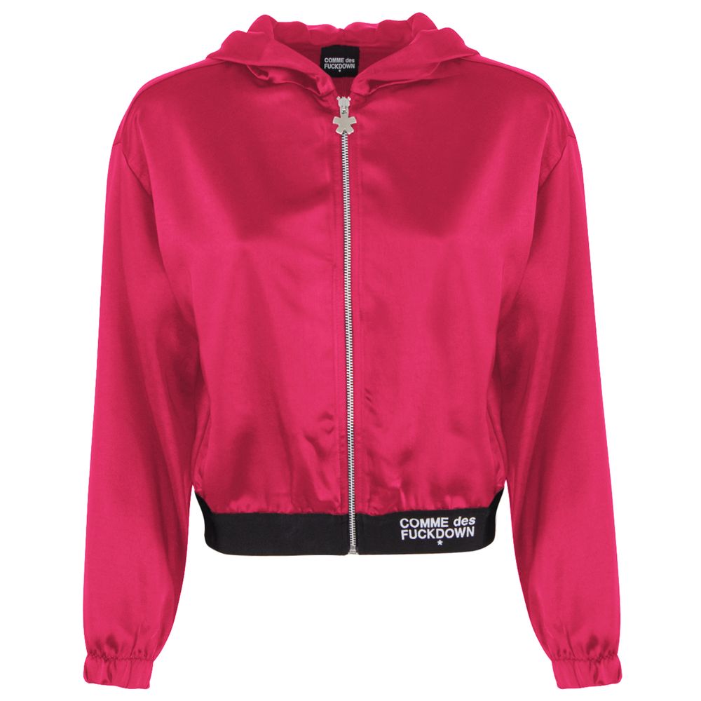 Fuchsia Polyester Women Jacket