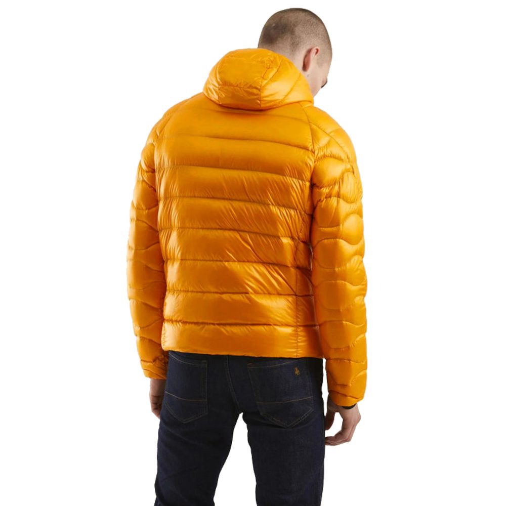 Orange Nylon Men Jacket