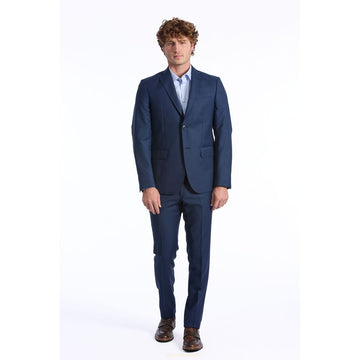 Blue Wool Men Blazer