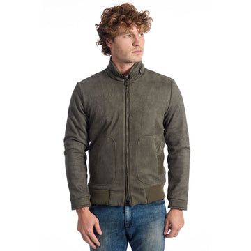 Green Eco Leather Men's Jacket