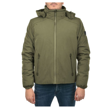 Green Nylon Men Jacket