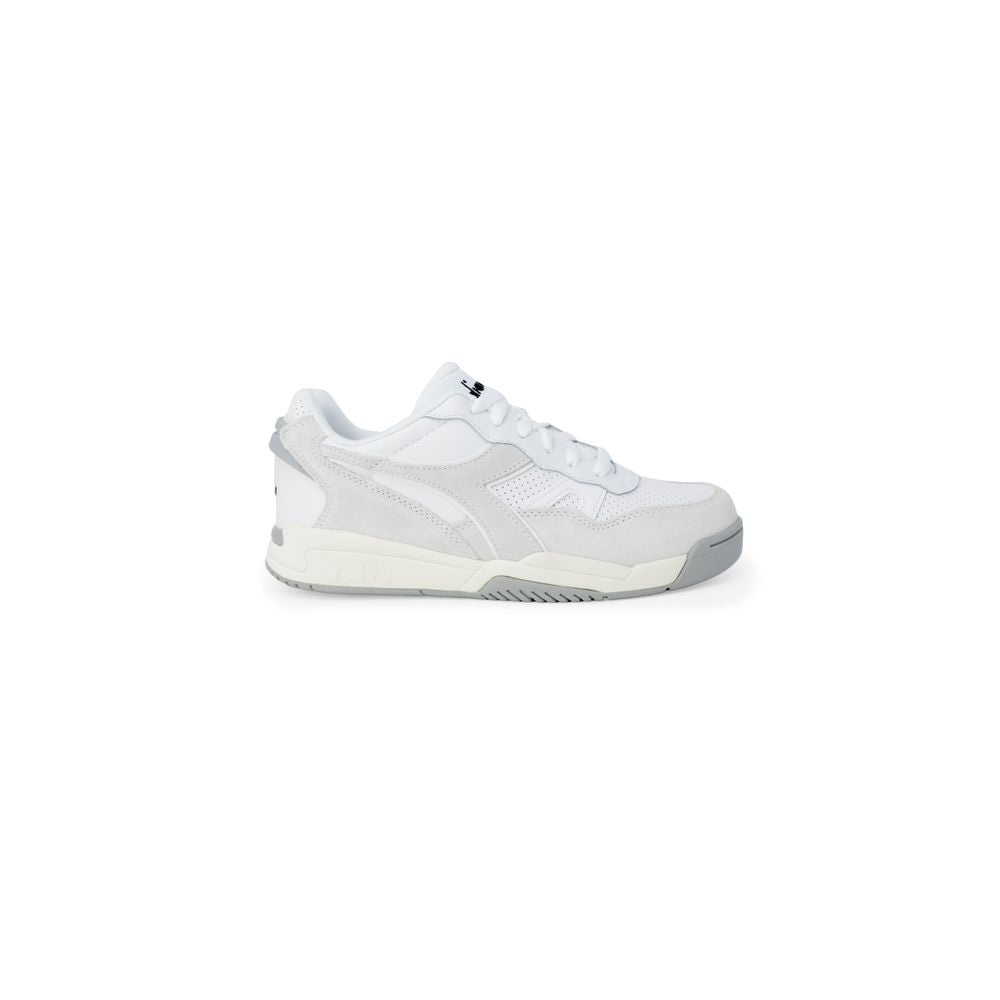 White Artificial Leather Athletic Sneakers