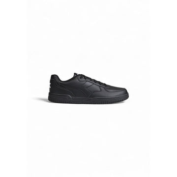 Black Artificial Leather Low Top Sneakers