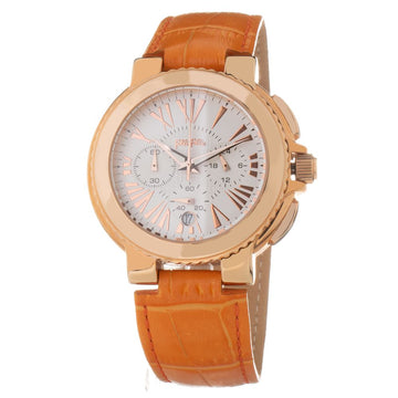 Orange Leather Dress Watch