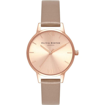 Brown Artificial Leather Dress Watch