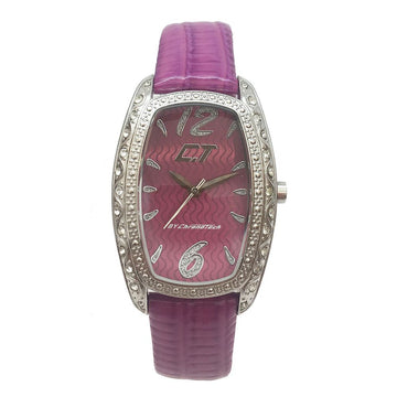 Purple Leather Dress Watch