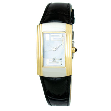 Black Leather Dress Watch