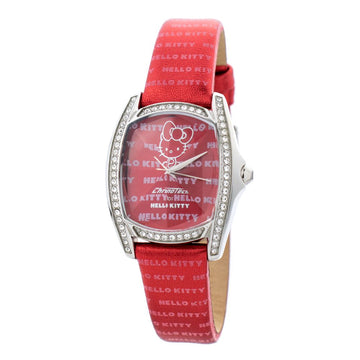 Red Leather Dress Watch