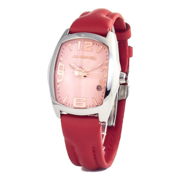 Red Leather Dress Watch