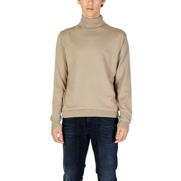 Beige Cotton Turtleneck