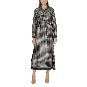 Black Recycled Polyester Long Dress