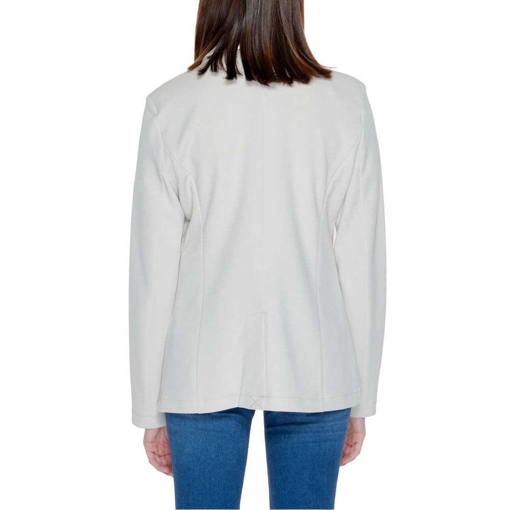 Beige Polyester Blazer