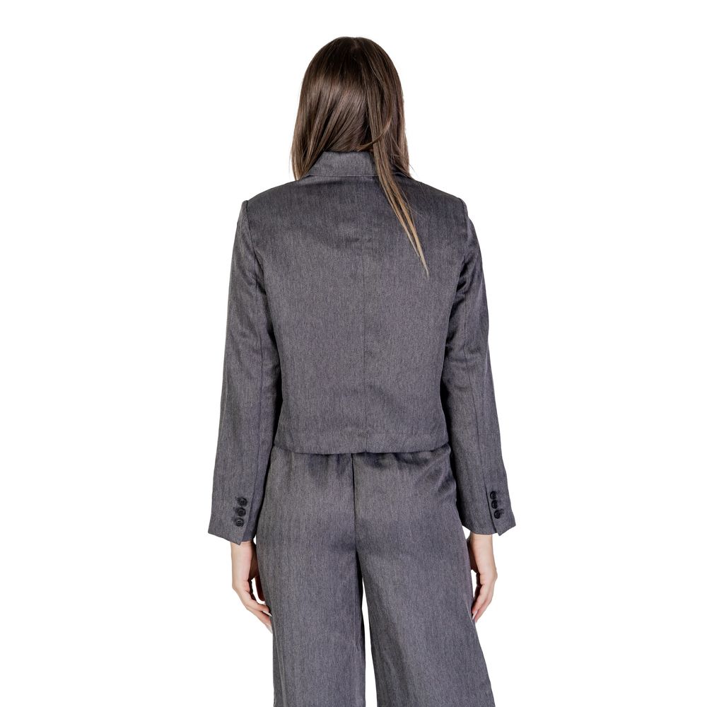 Gray Polyester Blazer
