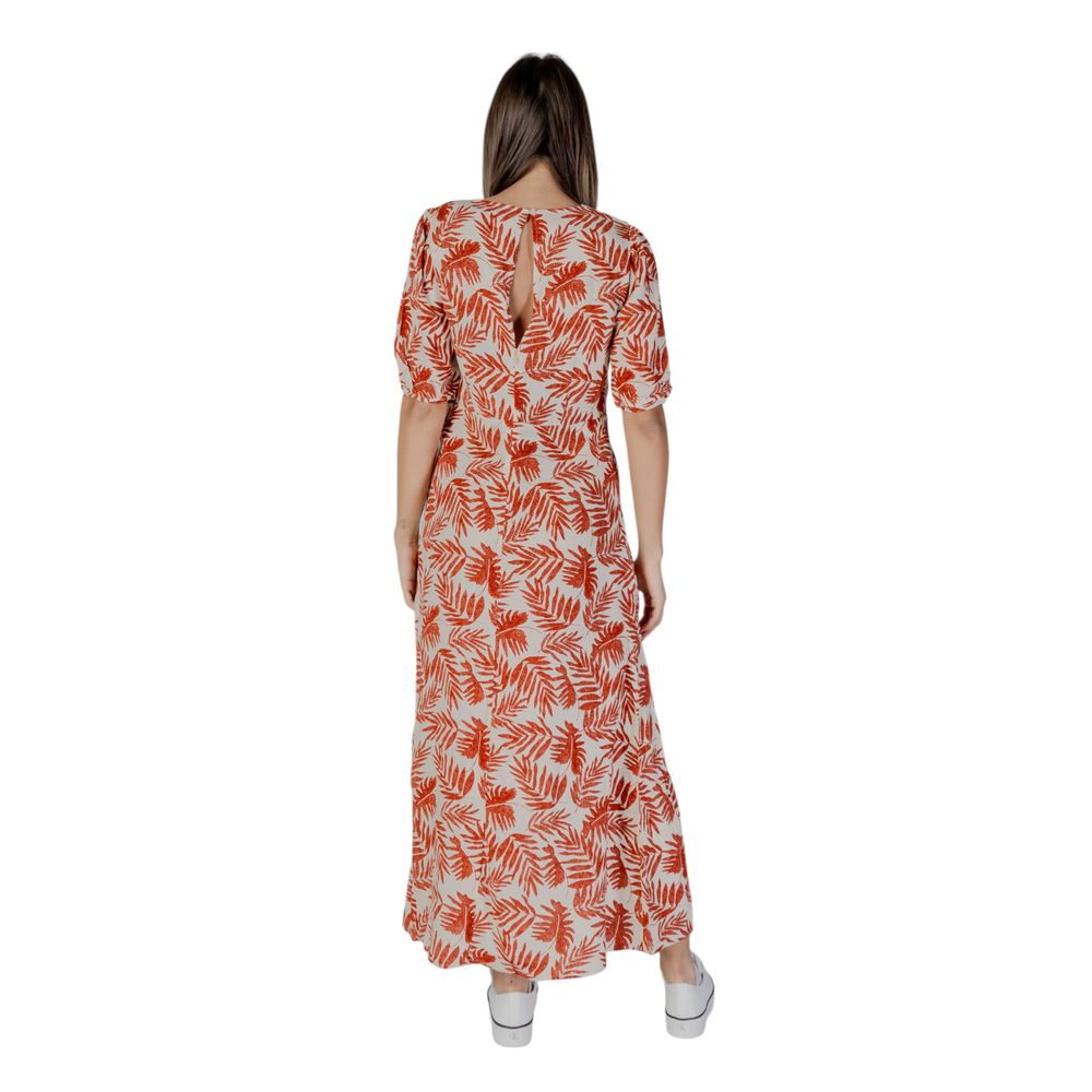 Red Viscose Long Dress