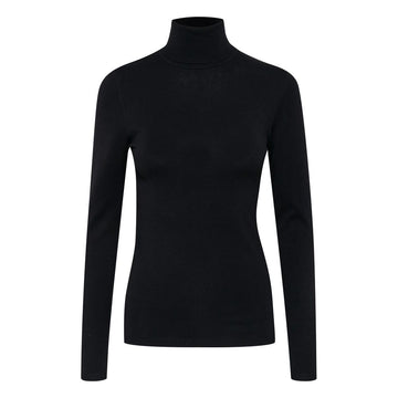 Black Viscose Turtleneck