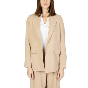 Beige Polyester Blazer