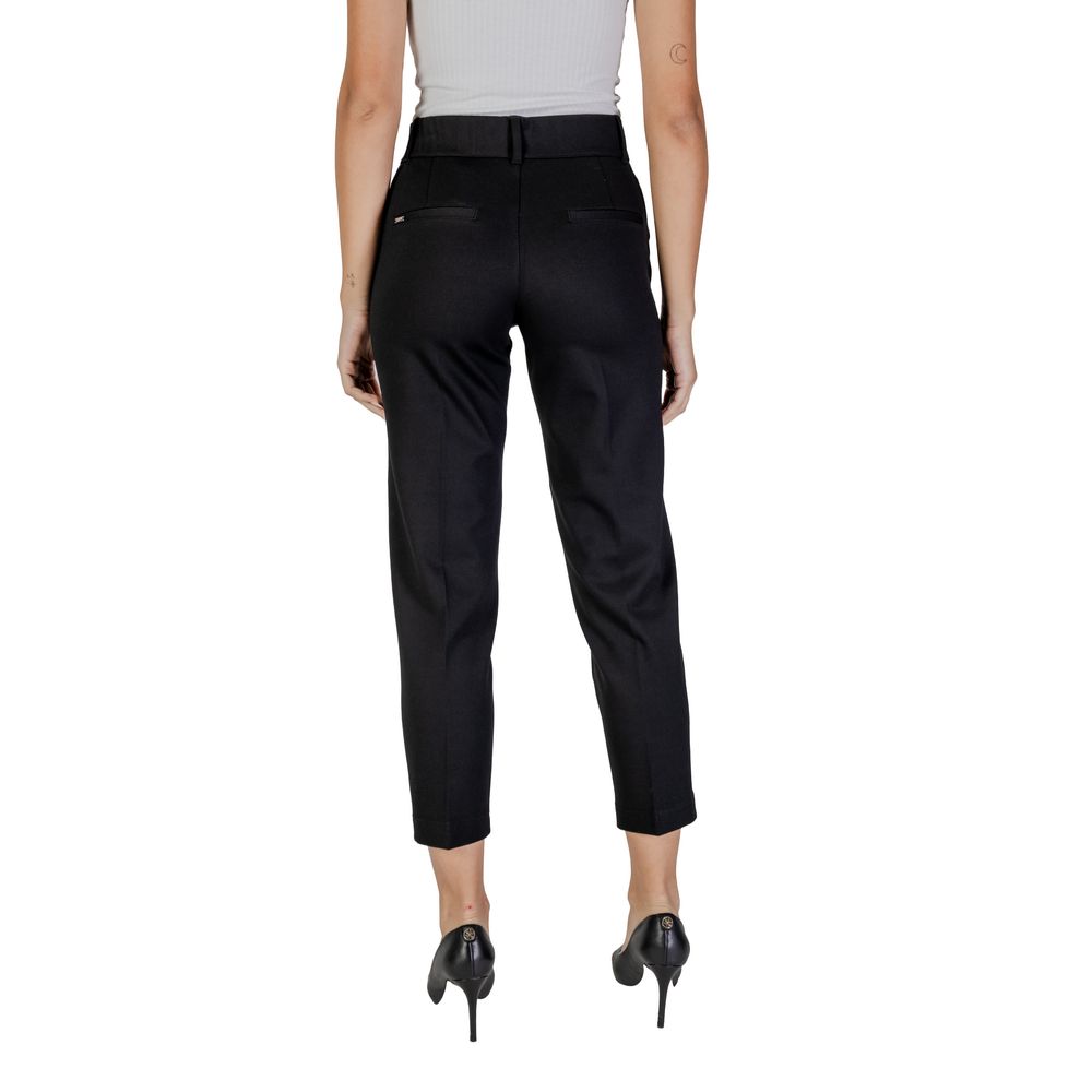 Black Viscose Chino Pants
