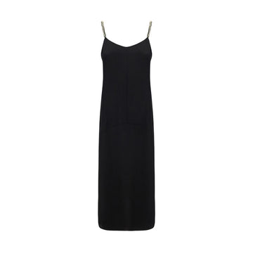 Black Polyester Casual Dress