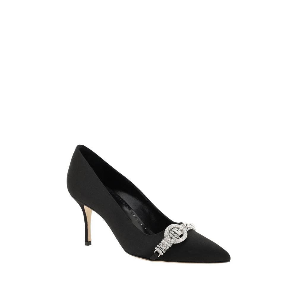 Black Asapump Satin Pumps