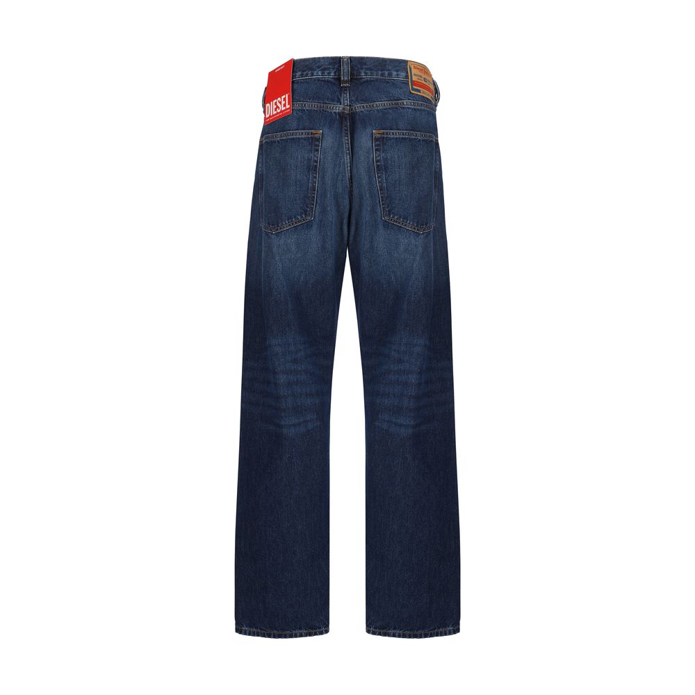 Blue Cotton Relaxed Fit Jeans