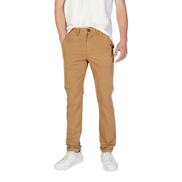 Beige Cotton Skinny Pant