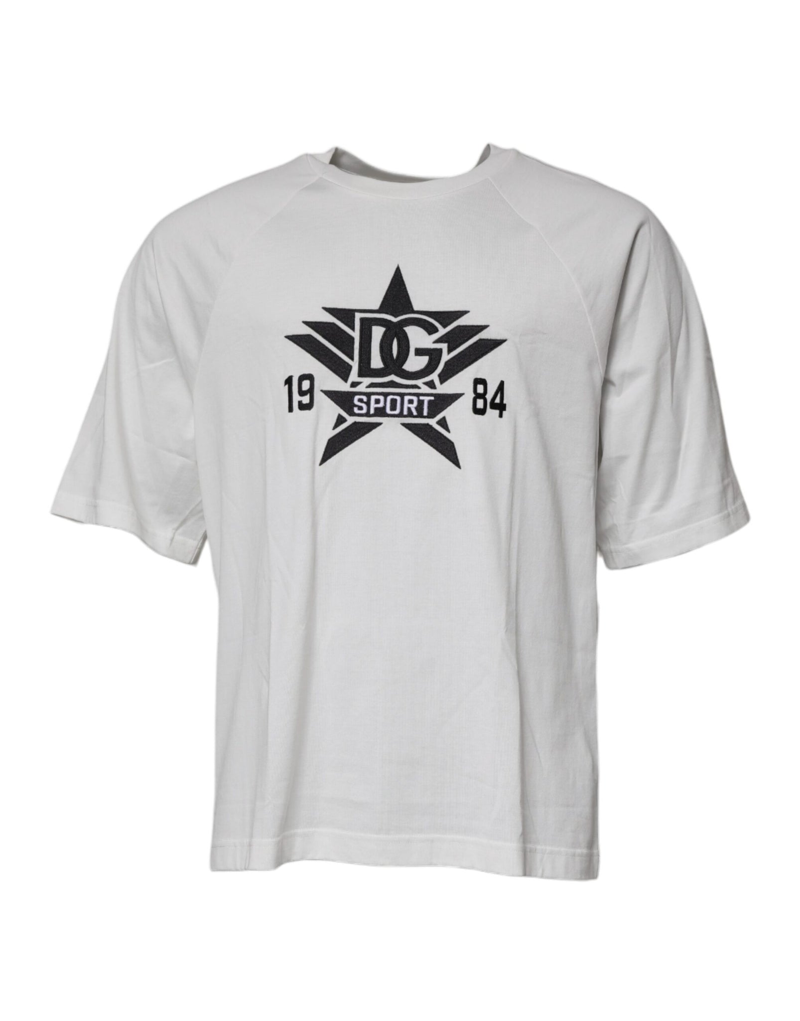White DG Sport Crew Neck Short Sleeve T-shirt