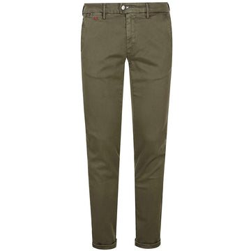 Green Cotton Men Chino Pants
