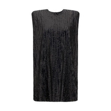 Black Polyester Cocktail Dress