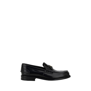 Black Calf Leather Bos Taurus Slip-On Loafers