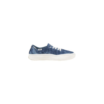 Blue Fabric Low Top Sneakers
