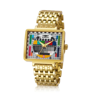 Gold Stainless Steel Dress Watch