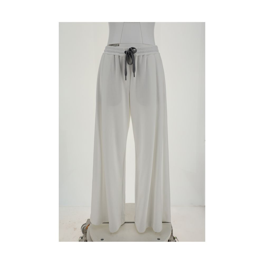 White Cotton Casual Pants