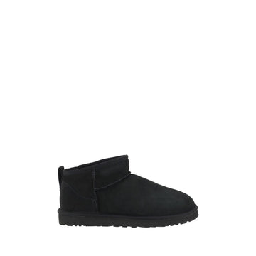 Black Goatskin Ankle Boots
