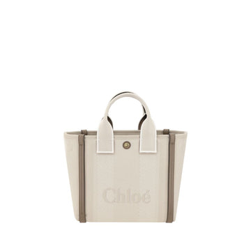 Beige Cotton Shoulder Bag
