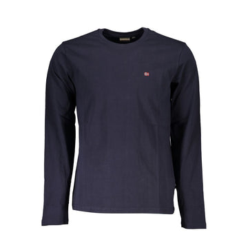 Blue Cotton Long Sleeve T-Shirt
