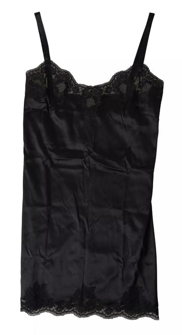 Black Lace Silk Sleepwear Camisole Top Underwear