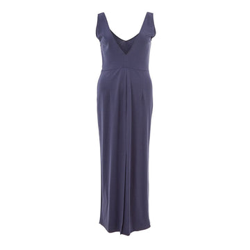 Blue Viscose Casual Dress