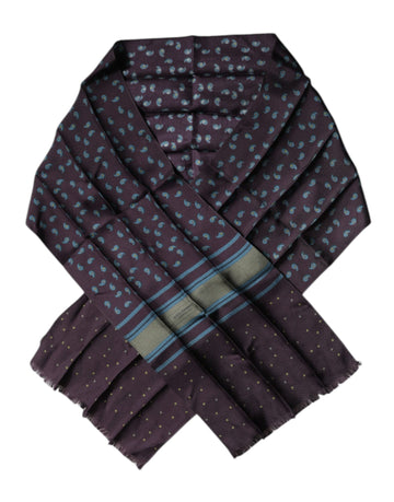 Purple Fantasy Silk Neck Wrap Shawl Scarf