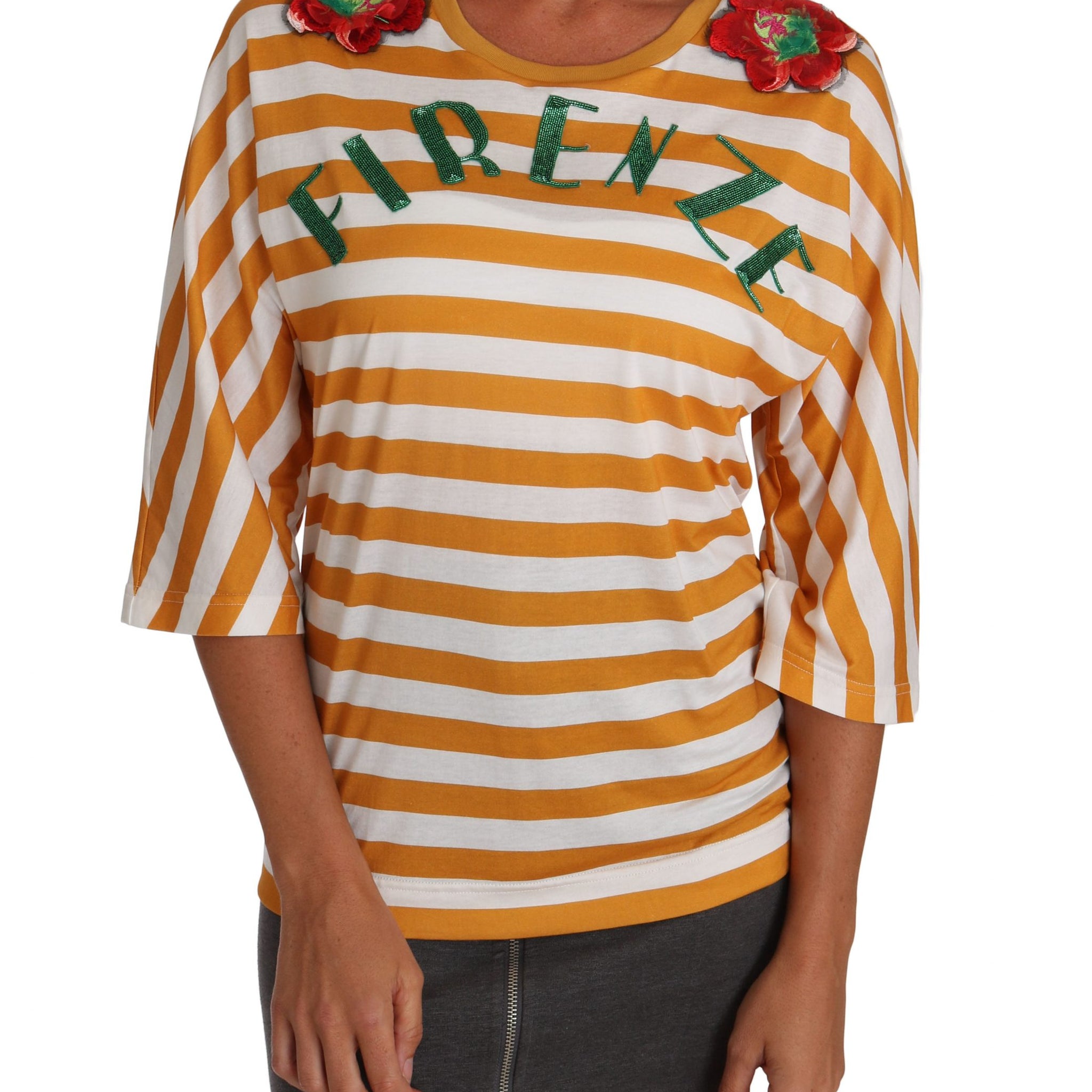 White Orange FIRENZE Top T-shirt
