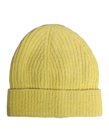 Yellow Cotton Knitted Winter Beanie Hat