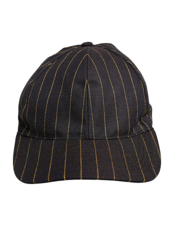 Brown Stripes Cotton 6 Panels Baseball Cap