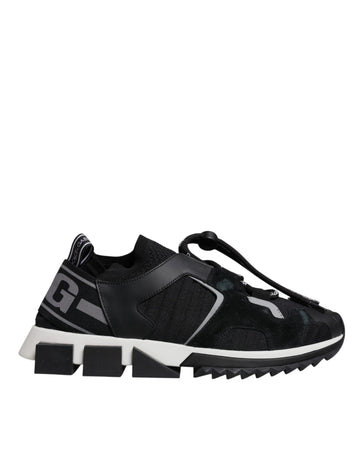 Black Mesh Sorrento Trekking Sneakers Shoes