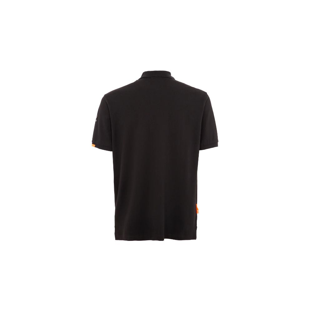 Black Cotton Polo Shirt