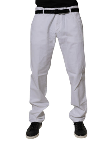 White Cotton Straight Men Denim Jeans