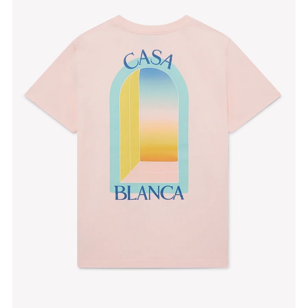 Pink Cotton Men T-Shirt