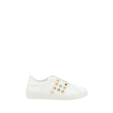 White Calf Leather Bos Taurus Low Top Sneakers